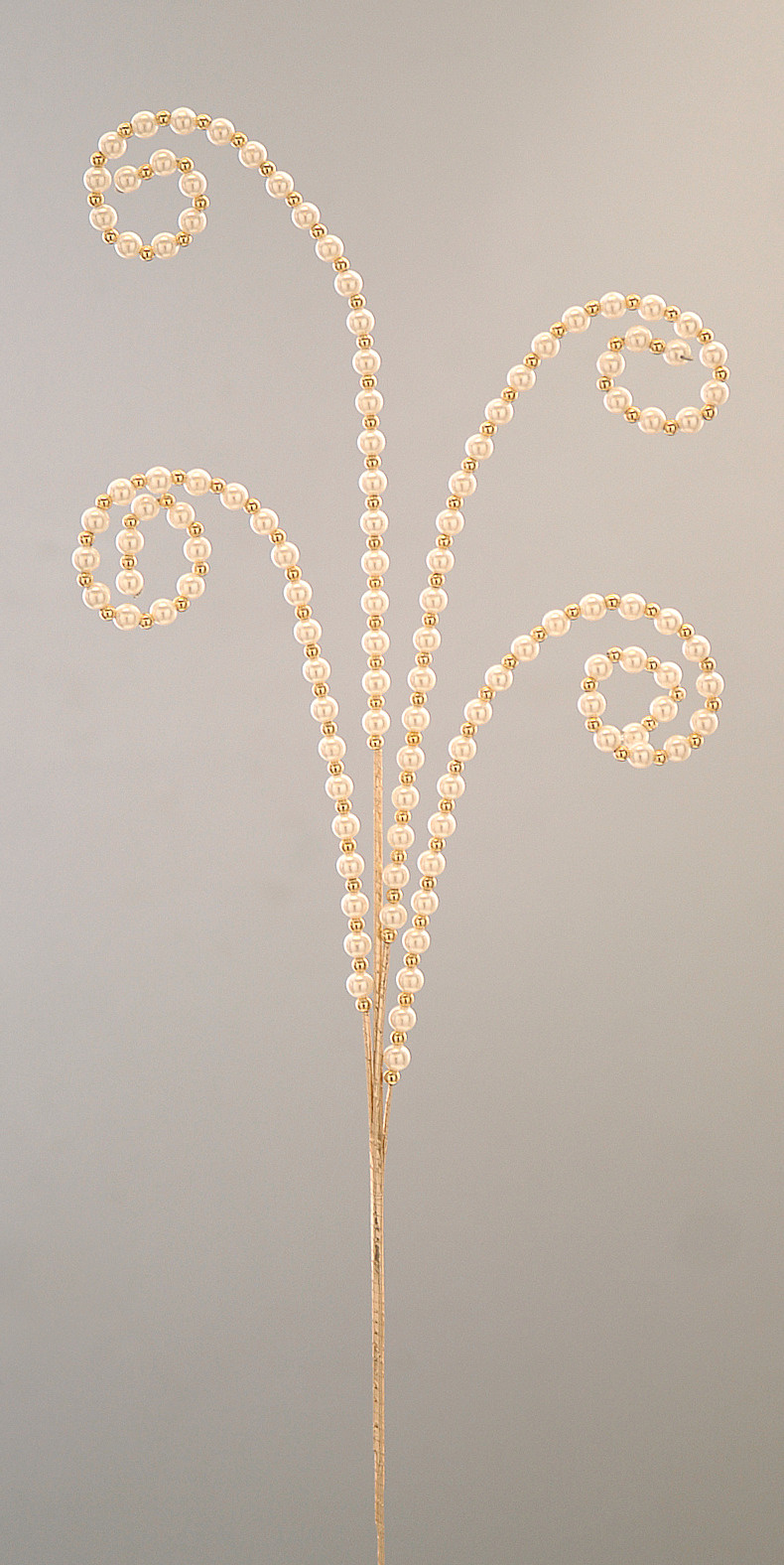 SPRAY GOLD CURLY WITH PEARLS