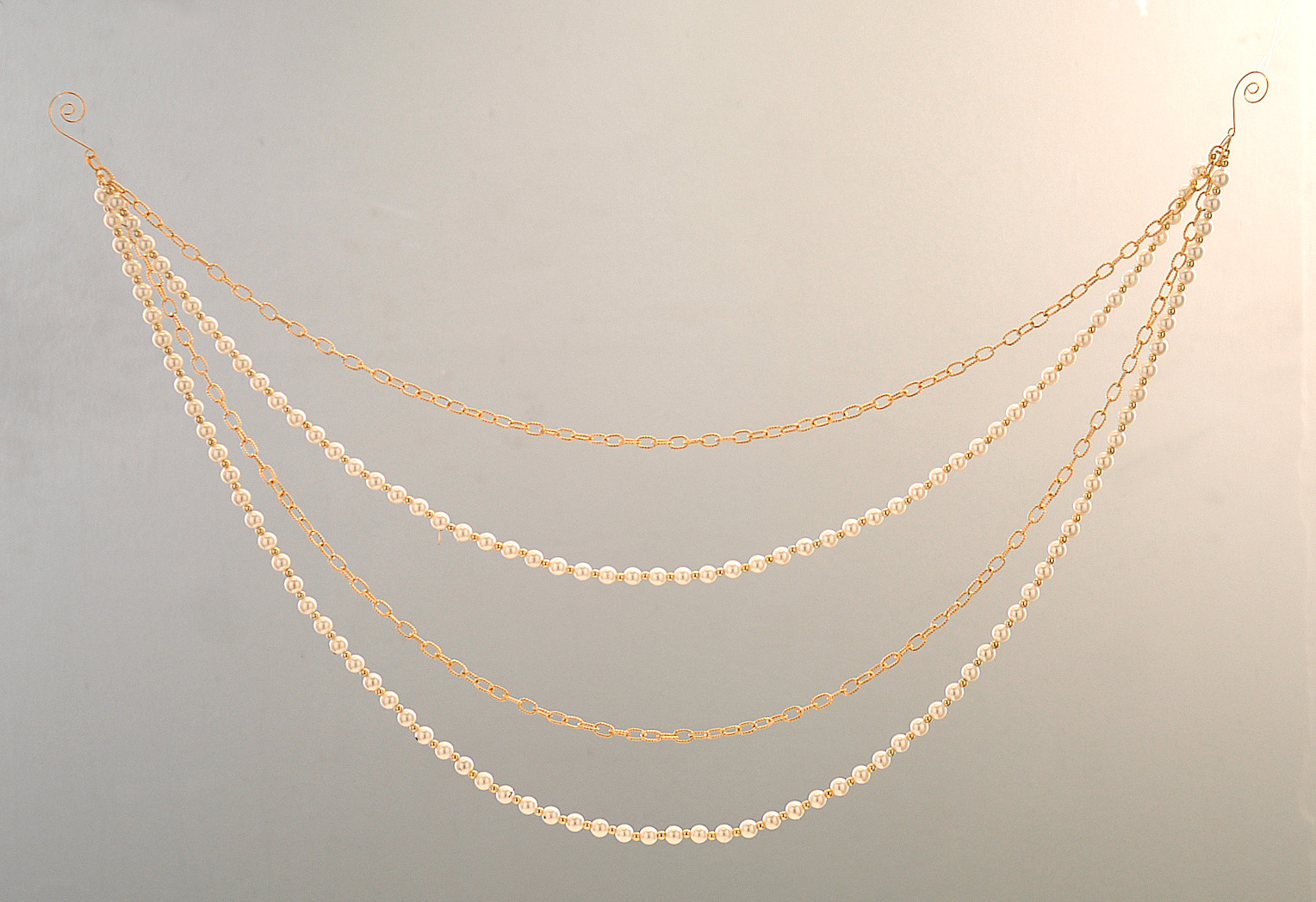 GOLD PEARLS HANGING ORNAMENT H.76CM WEIGHT 0.150Kg