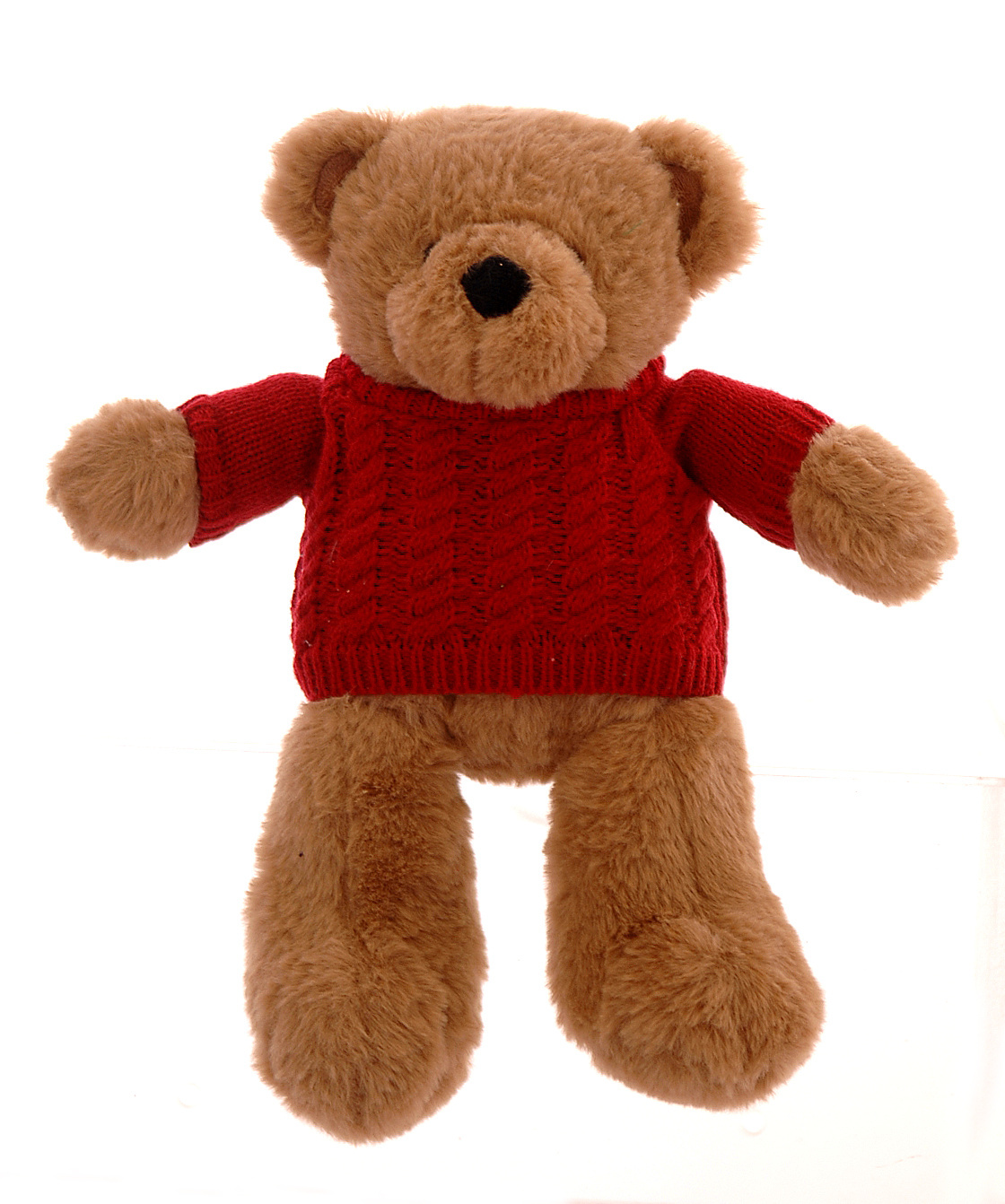 FABRIC BROWN BEAR WITH RED SWEATER H.30CM WEIGHT 0.180Kg