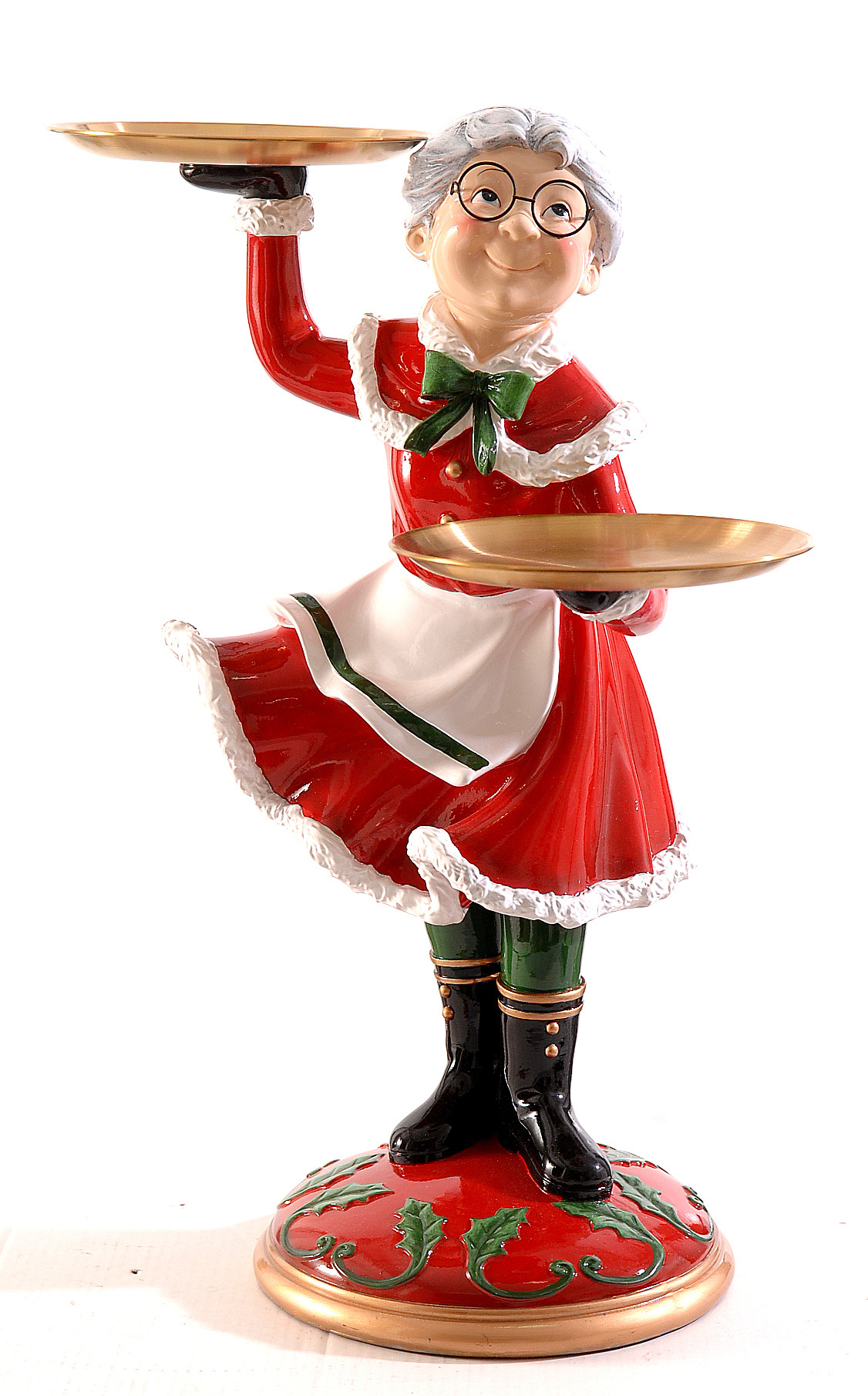 RESIN MS SANTA W TRAY