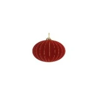 Red Velvet Flock Ball 15cm