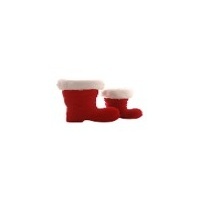 40CM RED FLOCKED BOOT